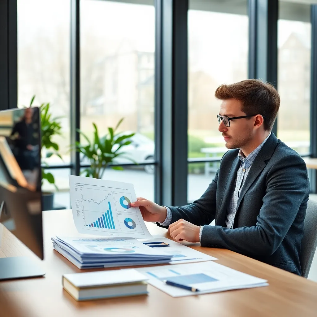 Persoon die budgetapp gebruikt op smartphone met financieel overzicht